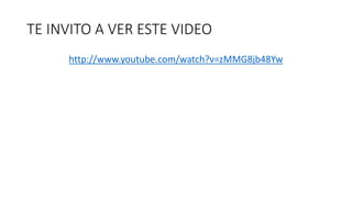 TE INVITO A VER ESTE VIDEO 
http://www.youtube.com/watch?v=zMMG8jb48Yw 
 