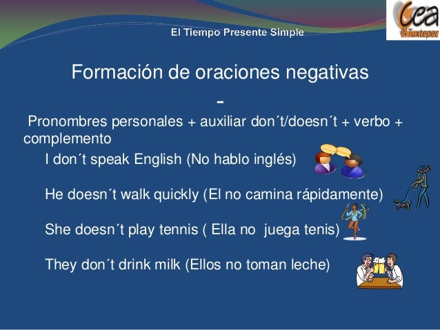 Diapositivas del tiempo presente simple