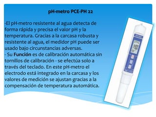 Medidor de pH PCE-PH 22
