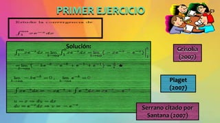 Grisolía
(2007)
Solución:
PRIMER EJERCICIO
Piaget
(2007)
Serrano citado por
Santana (2007)
 