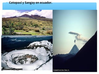 ∗ Cotopaxi y Sangay en ecuador.

 