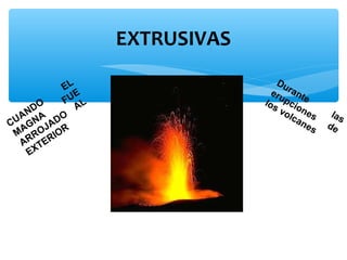 EXTRUSIVAS
EL
UE
F L
A
DO
N
UA N A ADO
C G J
MA RO IOR
AR TER
EX

Du
eru rant
los pcio e
vo ne
lca s
ne
s

las
de

 