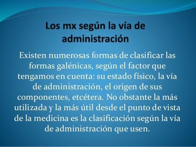 Vias de administracion Vias de administracion