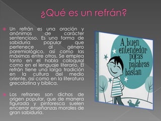 Diapositivas dichos y refranes | PPTX