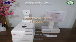 UNIVERSIDAD NACIONAL DE MOQUEGUA
Escuela Profesional de Ingeniería Ambiental
 
