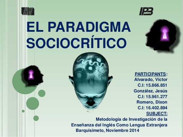 PARADIGMA SOCIOCRÍTICO.