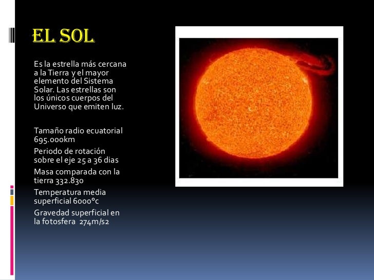 Diapositivas el sol