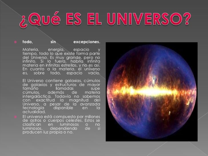 Diapositivas el universo Diapositivas el universo