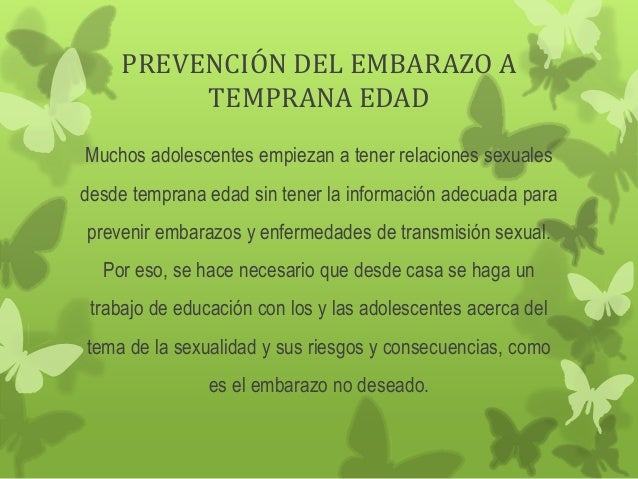 Diapositivas Embarazo A Temprana Edad
