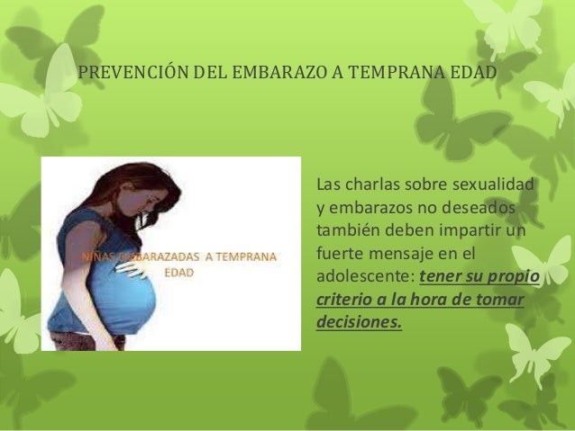 Diapositivas Embarazo A Temprana Edad