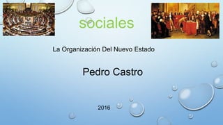 sociales
2016
La Organización Del Nuevo Estado
Pedro Castro
 