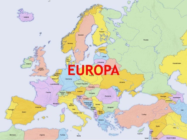 Europe map without names