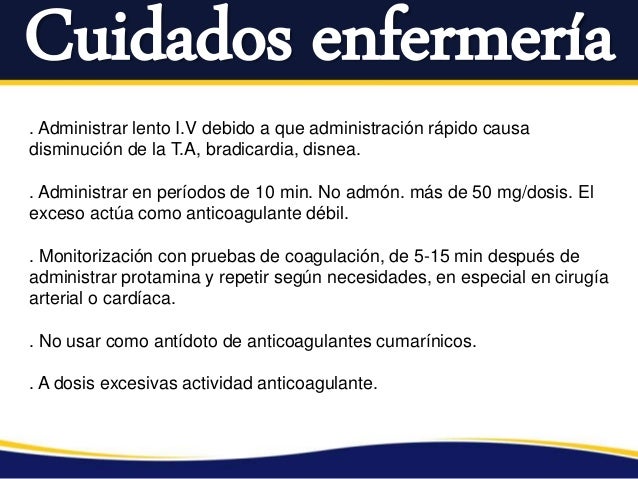 Antidoto de la heparina pdf