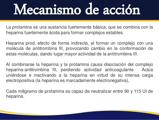 Antidoto de la heparina pdf
