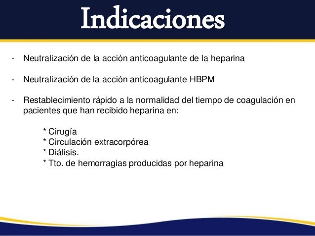 Antidoto de la heparina pdf