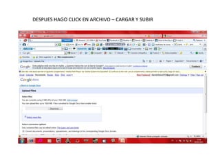 DESPUES HAGO CLICK EN ARCHIVO – CARGAR Y SUBIR