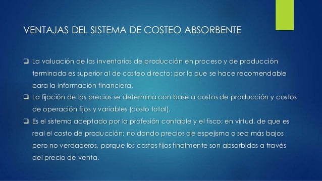 sistema de costeo absorbente