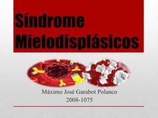 Síndrome
Mielodisplásicos

   Máximo José Garabot Polanco
           2008-1075
 