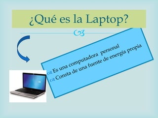 ¿Qué es la Laptop?
        
 