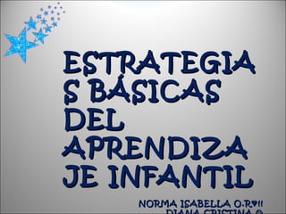 ESTRATEGIAS BÁSICAS DEL APRENDIZAJE INFANTIL NORMA ISABELLA O.R♥!! DIANA CRISTINA   