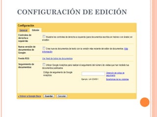 CONFIGURACIÓN DE EDICIÓN 