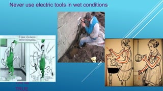 0
.
Never use electric tools in wet conditions.
A
. THI IS
TRUE
 