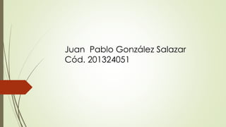 Juan Pablo González Salazar
Cód. 201324051
 
