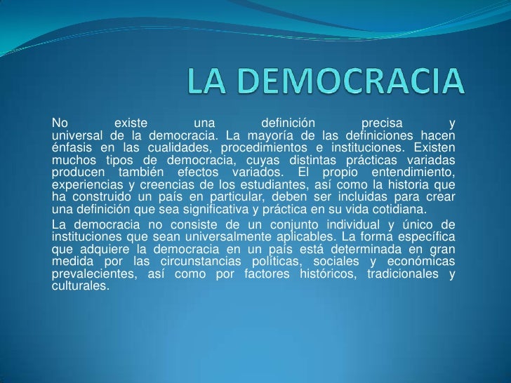 Diapositivas la democracia Diapositivas la democracia