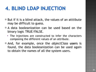 Binary Injection LDAP Injection & Blind LDAP Injection | PPT