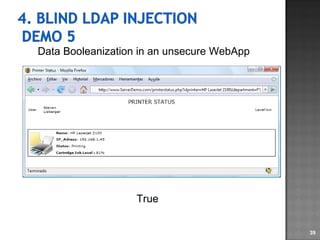 Data Booleanization in an unsecure WebApp True 