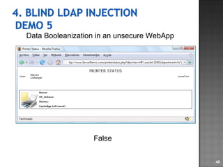 Data Booleanization in an unsecure WebApp False 