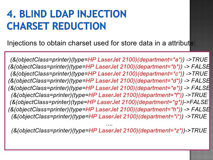 LDAP Injection & Blind LDAP Injection