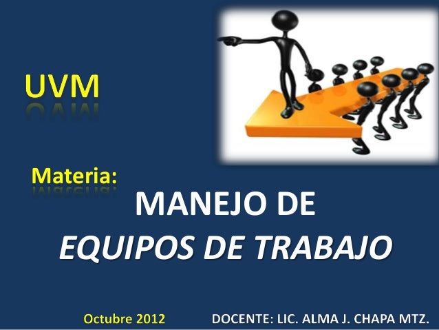 Diapositivas manejo de equipos de trabajo