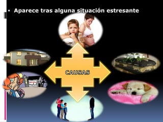  Aparece tras alguna situación estresante
 