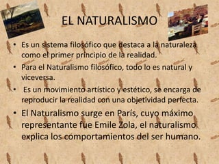 Diapositivas naturalismo literatura universal