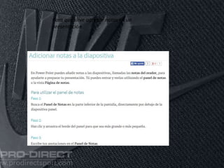 Para que sirve agregar notas en un
presentación
 