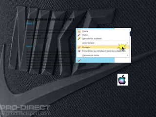 11/06/2016
PARA BORRAR MARCAS DE TINTA
Paso 1:
Una vez estés visualizando la presentación, pasa el
ratón sobre el menú de opciones y haz clic en el
ícono de pluma.
Borrar todas las marcas
Paso 2:
Selecciona la opción Borrador del menú desplegable
para eliminar las marcas de tinta individuales o
selecciona Borrar todas las entradas de lápiz de la
diapositiva, para borrar todas las marcas.
Al finalizar tu presentación, también tienes la opción
de mantener o eliminar las marcas de tinta que
hiciste durante tu exposición.
 