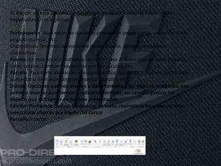 11/06/2016
Al dar clic en esta pestaña, se despliegan otras opciones, las cuales están
englobadas en seis grupos:
Portapapeles: Aquí están las opciones para poder pegar, cortar, copiar formato,
pegado especial, etc.
Diapositivas: Tenemos las opciones de dar diseño, agregar, restablecer
diapositivas
Fuente: En esta opción podremos darle formato al texto, tipo de letra, tamaño,
color, cursiva, cambiar mayúsculas por minúsculas, etc.
Párrafo: Para darle alienación a nuestros textos, izquierda, centrado, justificado,
aumentar o disminuir sangrías, insertar párrafos, etc.
Dibujo: Opciones que nos ayudan a darle formato a los objetos, imágenes, nos
permite insertar autoformas y aplicarles formato, así como organizar los
objetos que utilizamos en nuestra presentación
Edición: Podremos realizar búsquedas de texto, reemplazarlos y nos permite
seleccionar objetos por medio del cursor
Pestaña insertar
 