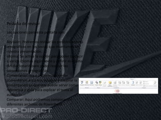 11/06/2016
Pestaña de revisar
Las opciones para esta pestaña son:
Revisión: Podremos revisar los posibles errores
ortográficos en los textos que insertamos en
nuestra presentación.
Idioma: Se activa la opción para poder traducir
a varios idiomas algún texto y definir el idioma
del diccionario para poder realizar las
correcciones ortográficas.
Comentarios: Aquí podremos insertar
comentarios, esto nos ayudara a mejorar la
presentación ya que nos puede servir como
referencia o guía para explicar el tema al
auditorio
Comparar: Aquí podremos comparar los
diferentes archivos de PowerPoint
 