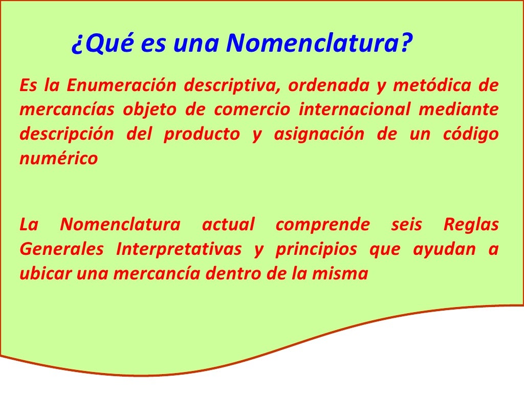 Nomenclatura Arancelaria