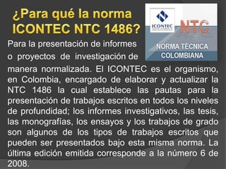 Diapositivas normas Icontec | PPTX