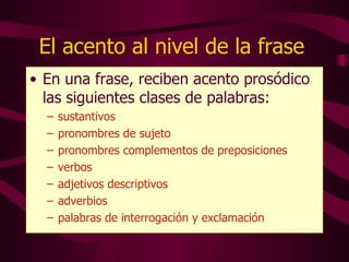 Diapositiva sobre el acento | PPT