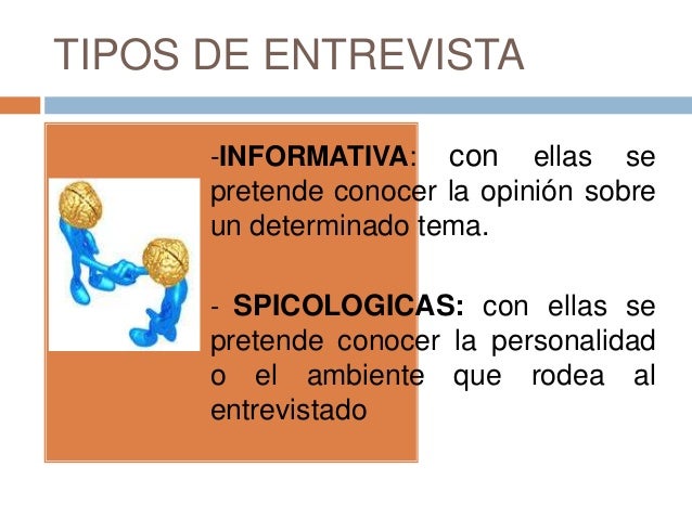 Diapositiva sobre entrevista