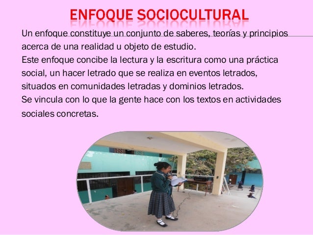 Categorías del enfoque sociocultural