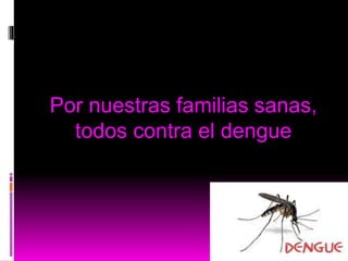 Por nuestras familias sanas,
todos contra el dengue
 