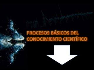 PROCESOS BÁSICOS DEL
CONOCIMIENTO CIENTÍFICO
 