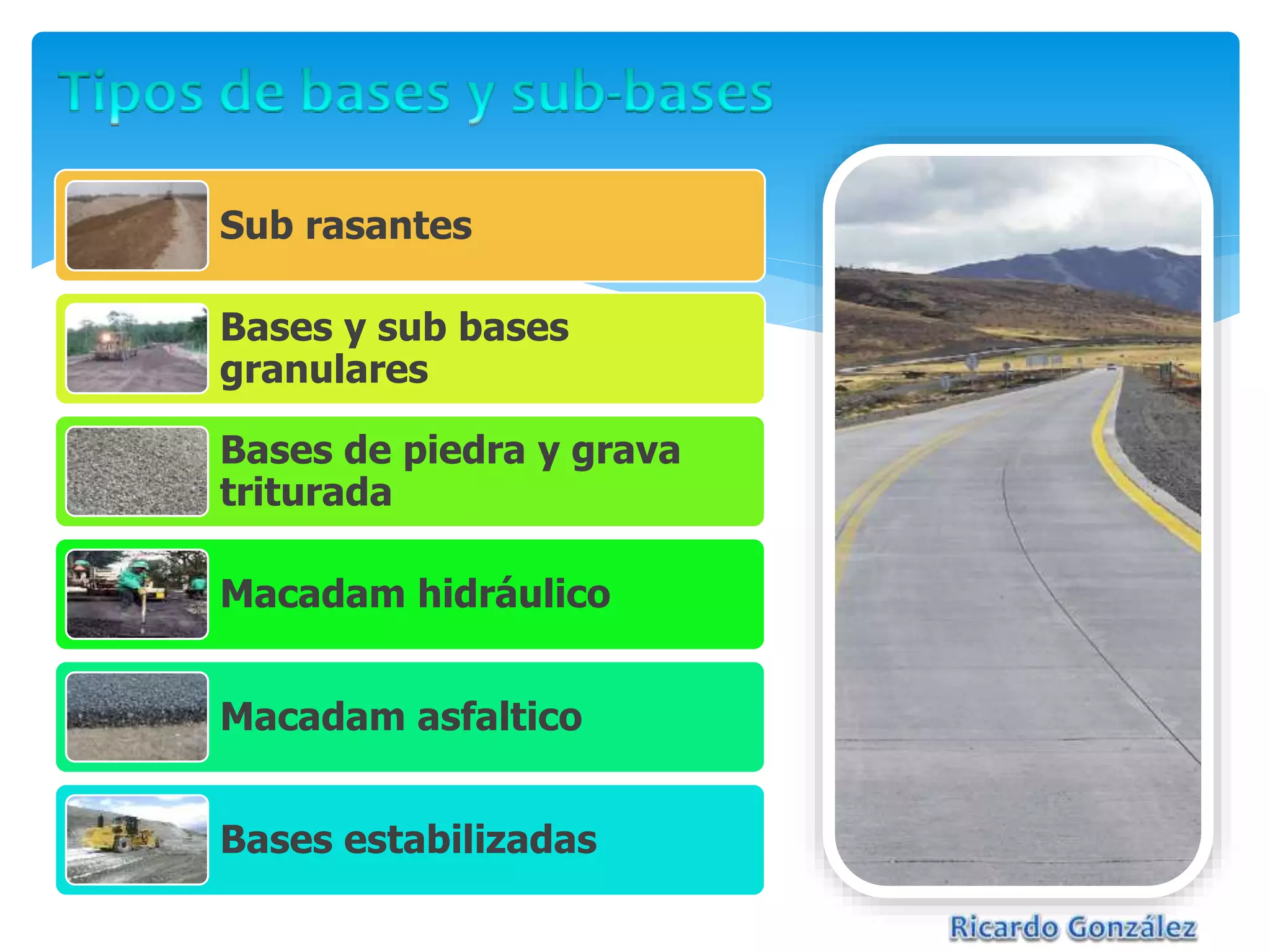 Pavimentos: Bases y Subbases | PPTX