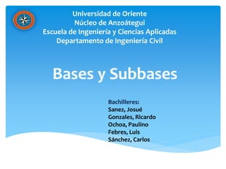 Pavimentos: Bases y Subbases | PPTX