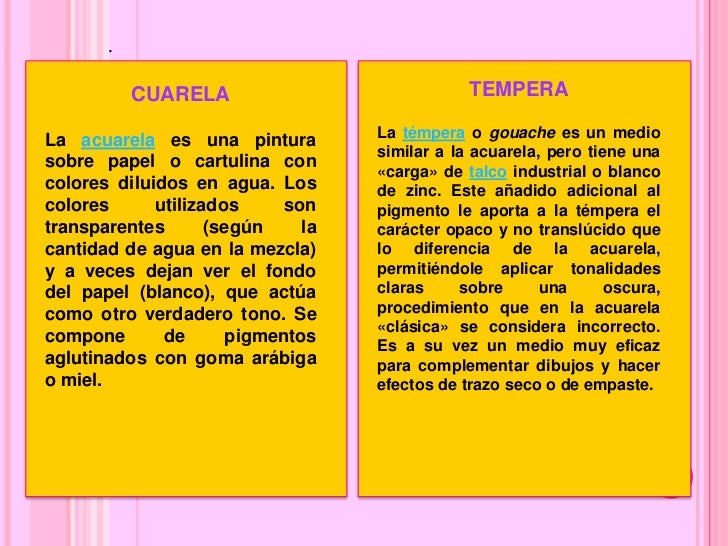 Diferencia entre tempera y acrilico Diferencia entre tempera y acrilico